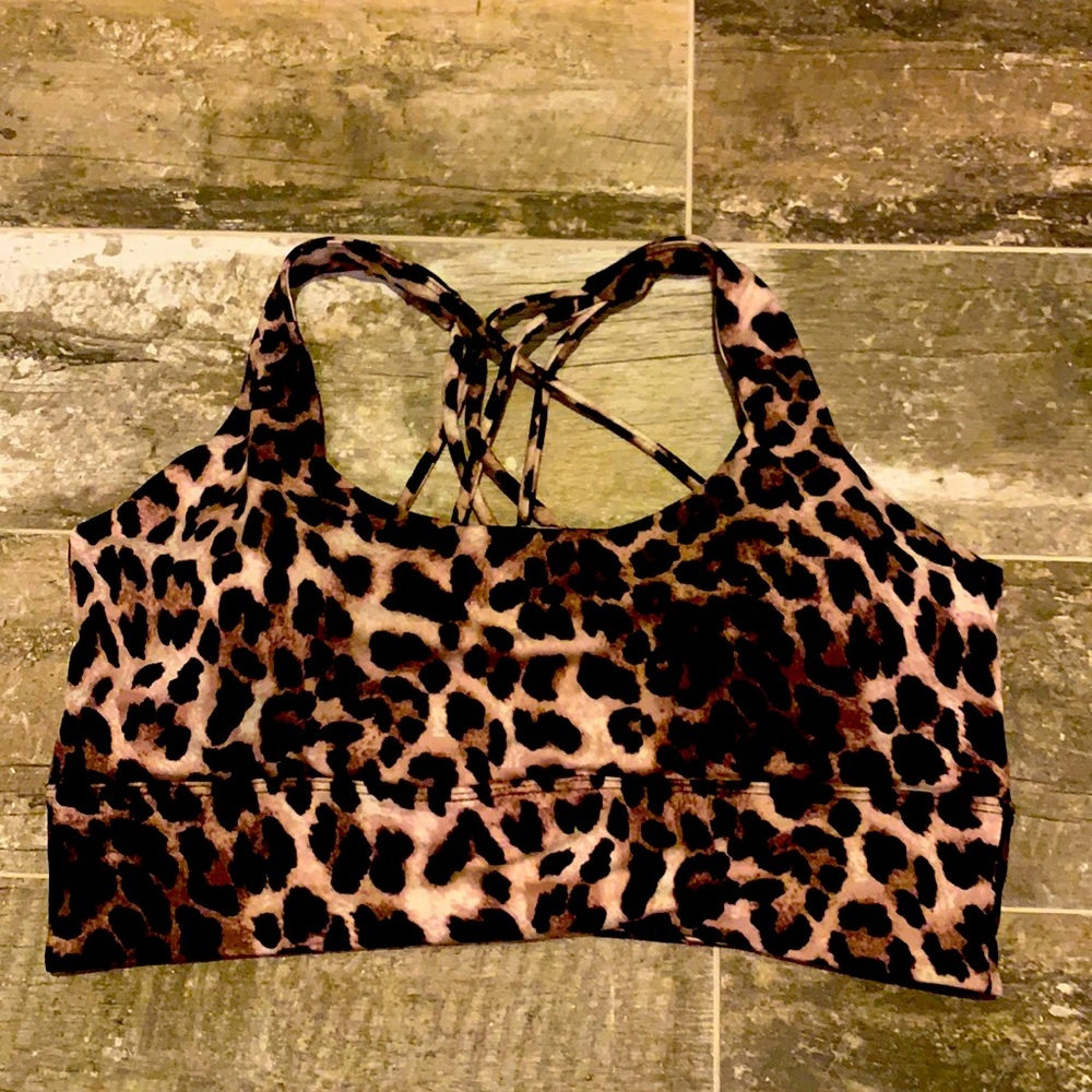 Cheetah print sports bra